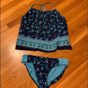 Girls size 20 Plus Justice tankini